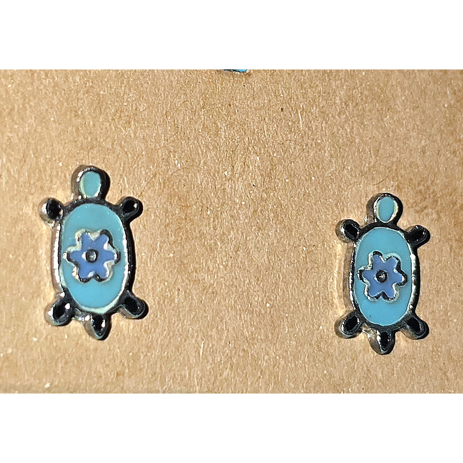 Vintage 925 Sterling Silver Turtle Stud Earrings 15$